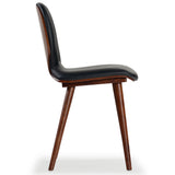 Safavieh Tazmyn Leather Dining Chair Black / Walnut SFV4157A