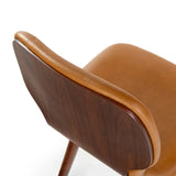 Safavieh Tazmyn Leather Dining Chair Brown / Walnut SFV4157B