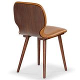 Safavieh Tazmyn Leather Dining Chair Brown / Walnut SFV4157B