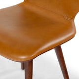 Safavieh Tazmyn Leather Dining Chair Brown / Walnut SFV4157B