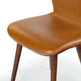 Safavieh Tazmyn Leather Dining Chair Brown / Walnut SFV4157B