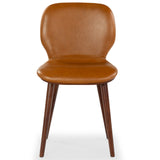 Safavieh Tazmyn Leather Dining Chair Brown / Walnut SFV4157B