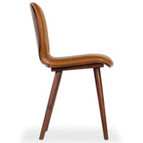 Safavieh Tazmyn Leather Dining Chair Brown / Walnut SFV4157B