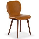 Safavieh Tazmyn Leather Dining Chair Brown / Walnut SFV4157B