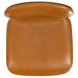 Safavieh Tazmyn Leather Dining Chair Brown / Walnut SFV4157B