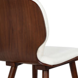 Safavieh Tazmyn Linen Dining Chair White / Walnut SFV4157C