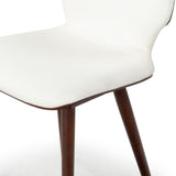 Safavieh Tazmyn Linen Dining Chair White / Walnut SFV4157C