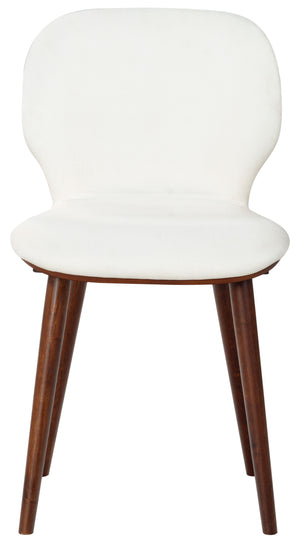 Safavieh Tazmyn Linen Dining Chair White / Walnut SFV4157C