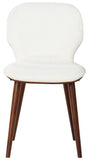 Safavieh Tazmyn Linen Dining Chair White / Walnut SFV4157C