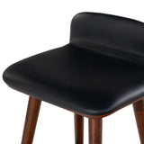 Safavieh Tazmyn Leather Counter Stool Black / Walnut SFV4158A