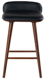 Safavieh Tazmyn Leather Counter Stool Black / Walnut SFV4158A