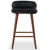 Safavieh Tazmyn Leather Counter Stool Black / Walnut SFV4158A