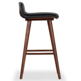 Safavieh Tazmyn Leather Counter Stool Black / Walnut SFV4158A