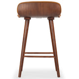 Safavieh Tazmyn Leather Counter Stool Brown / Walnut SFV4158B