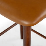 Safavieh Tazmyn Leather Counter Stool Brown / Walnut SFV4158B