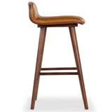 Safavieh Tazmyn Leather Counter Stool Brown / Walnut SFV4158B