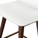 Safavieh Tazmyn Linen Counter Stool White / Walnut SFV4158C