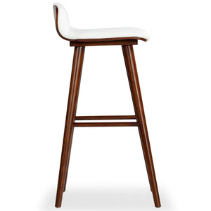 Safavieh Tazmyn Linen Counter Stool White / Walnut SFV4158C