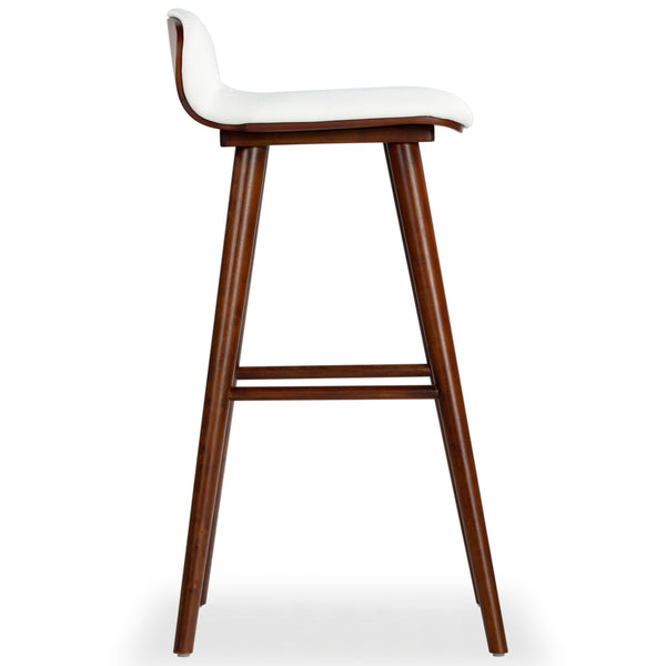 Safavieh Tazmyn Linen Counter Stool White / Walnut SFV4158C