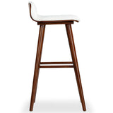 Safavieh Tazmyn Linen Counter Stool White / Walnut SFV4158C