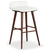 Safavieh Tazmyn Linen Counter Stool White / Walnut SFV4158C