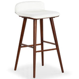 Safavieh Tazmyn Linen Counter Stool White / Walnut SFV4158C