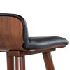 Safavieh Tazmyn Leather Barstool Black / Walnut SFV4159A