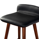 Safavieh Tazmyn Leather Barstool Black / Walnut SFV4159A