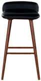 Safavieh Tazmyn Leather Barstool Black / Walnut SFV4159A