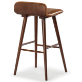 Safavieh Tazmyn Leather Barstool Brown / Walnut SFV4159B