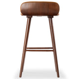 Safavieh Tazmyn Leather Barstool Brown / Walnut SFV4159B