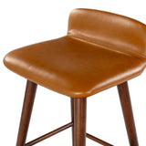 Safavieh Tazmyn Leather Barstool Brown / Walnut SFV4159B