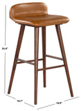 Safavieh Tazmyn Leather Barstool Brown / Walnut SFV4159B