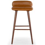 Safavieh Tazmyn Leather Barstool Brown / Walnut SFV4159B