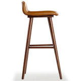 Safavieh Tazmyn Leather Barstool Brown / Walnut SFV4159B