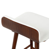 Safavieh Tazmyn Linen Barstool White / Walnut SFV4159C