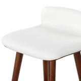 Safavieh Tazmyn Linen Barstool White / Walnut SFV4159C