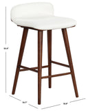 Safavieh Tazmyn Linen Barstool White / Walnut SFV4159C