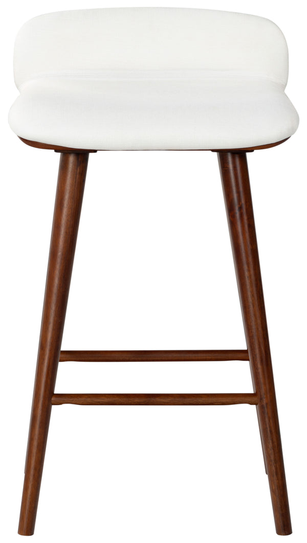 Safavieh Tazmyn Linen Barstool White / Walnut SFV4159C