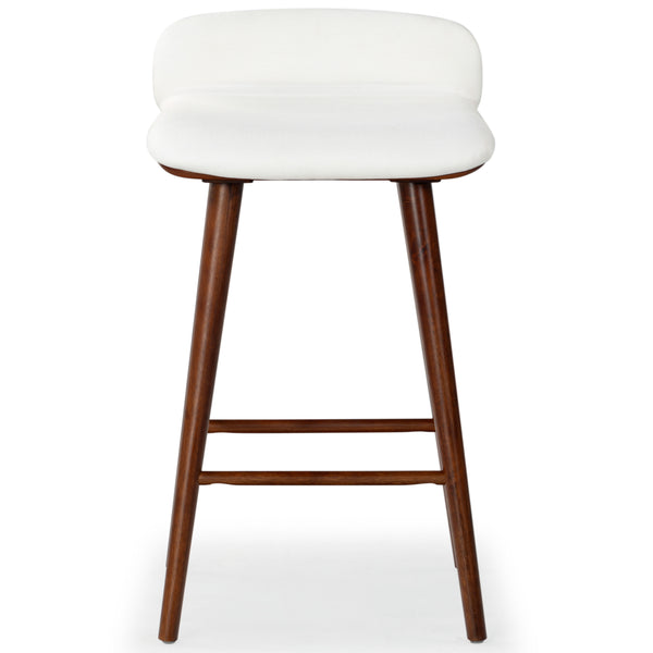 Safavieh Tazmyn Linen Barstool White / Walnut SFV4159C