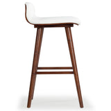 Safavieh Tazmyn Linen Barstool White / Walnut SFV4159C