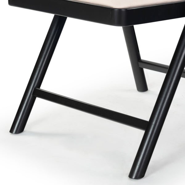 Safavieh Jacie Linen Seat Folding Chair - Elegant Rubber Wood Design For Stylish Dining And Gatherings Black ,White Wood ,Foam ,Fabric Sfv4160a-set2