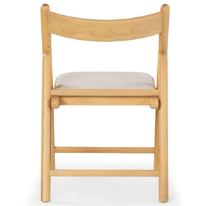 Safavieh Jacie Linen Seat Folding Chair - Elegant Rubber Wood Design For Stylish Dining And Gatherings Natural ,White Wood ,Foam ,Fabric Sfv4160b-set2