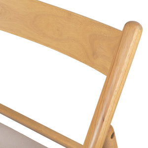 Safavieh Jacie Linen Seat Folding Chair - Elegant Rubber Wood Design For Stylish Dining And Gatherings Natural ,White Wood ,Foam ,Fabric Sfv4160b-set2