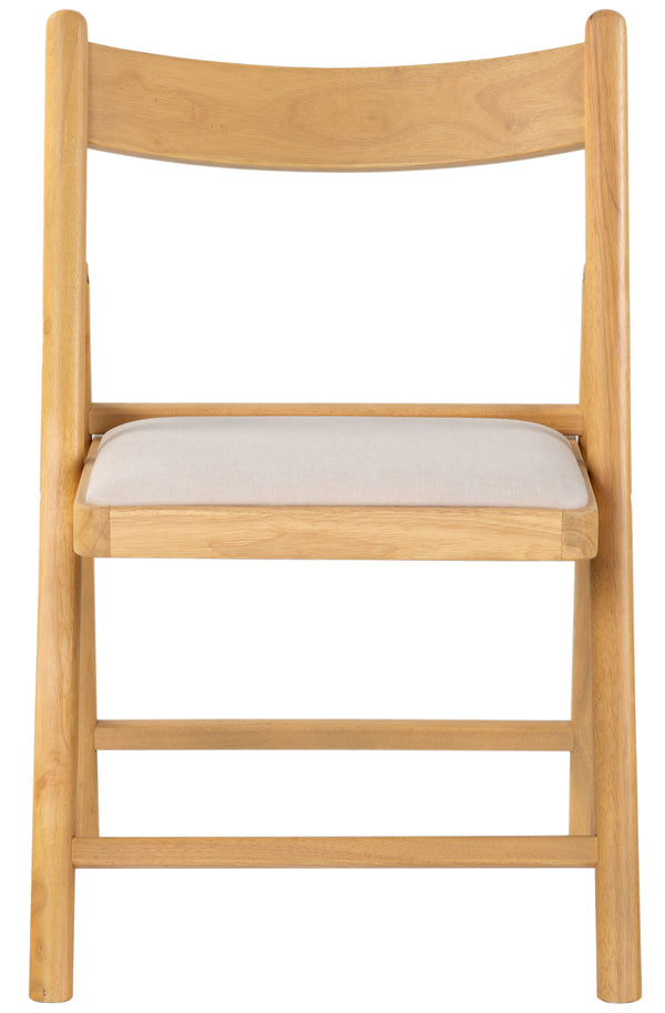 Safavieh Jacie Linen Seat Folding Chair - Elegant Rubber Wood Design For Stylish Dining And Gatherings Natural ,White Wood ,Foam ,Fabric Sfv4160b-set2