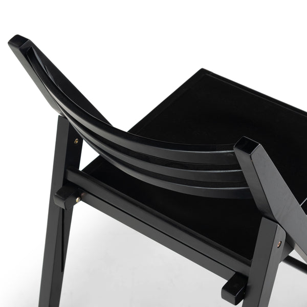 Safavieh Jacie Wood Seat Folding Chair - Elegant Design For Dining & Living Spaces, Comfort & Style Combined Black Wood Sfv4161a-set2