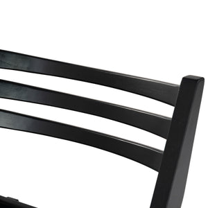 Safavieh Jacie Wood Seat Folding Chair - Elegant Design For Dining & Living Spaces, Comfort & Style Combined Black Wood Sfv4161a-set2