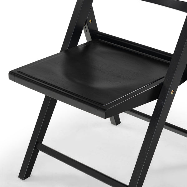 Safavieh Jacie Wood Seat Folding Chair - Elegant Design For Dining & Living Spaces, Comfort & Style Combined Black Wood Sfv4161a-set2