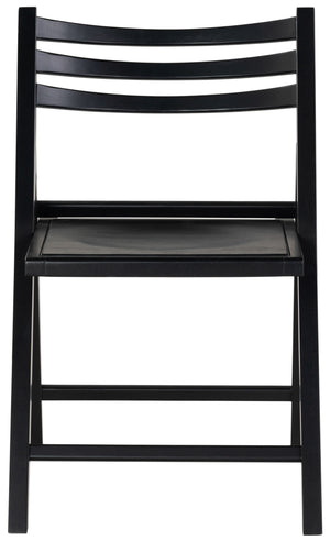 Safavieh Jacie Wood Seat Folding Chair - Elegant Design For Dining & Living Spaces, Comfort & Style Combined Black Wood Sfv4161a-set2