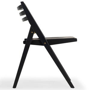 Safavieh Jacie Wood Seat Folding Chair - Elegant Design For Dining & Living Spaces, Comfort & Style Combined Black Wood Sfv4161a-set2